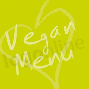 Logo online verde, per prodotti, ristoranti, locali, azienda. Vegano, biologico, vegetariano. Logonline