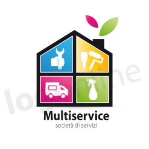 Logo online per settore servizi alla casa, manutenzione, imbianchino, logistica, pulizie domestice. Logonline