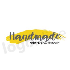 Logo online per prodotti fatti a mano, font calligrafico, handmade. Logonline