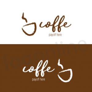 Logo per bar con tazza di caffè. Logo caffetteria da personalizzare. Logonline