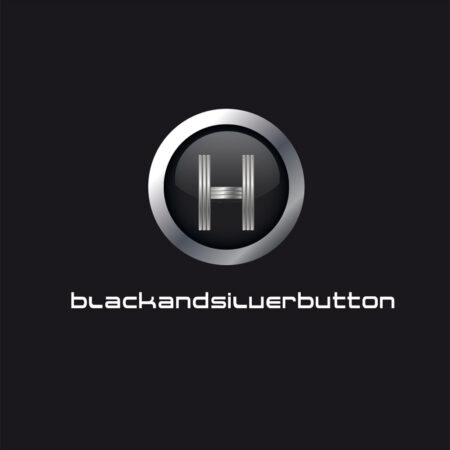 Logo metallico bottone, logo tecnologia
