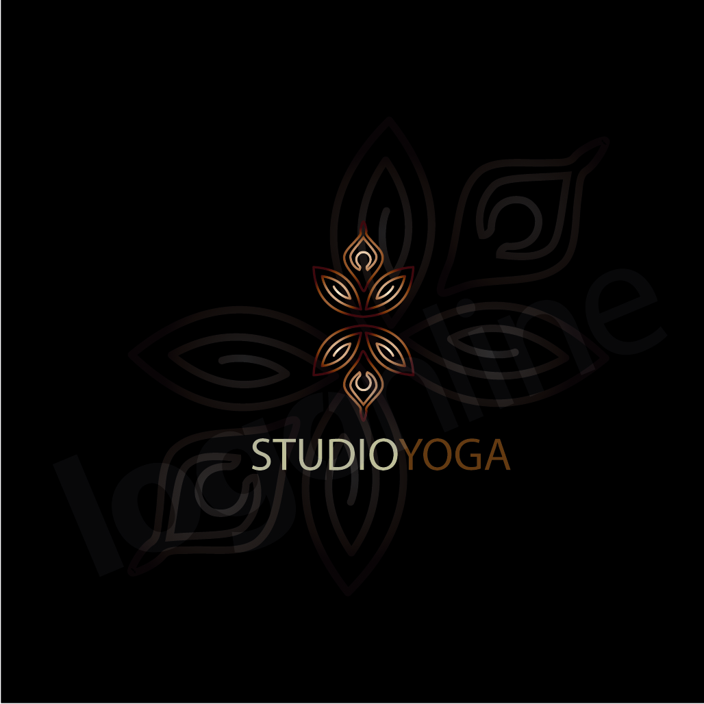 logo oro per yoga estetica, centri benessere